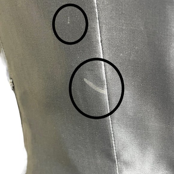 Vintage Rimini by Shaw Beaded Lace Sleeveless Evening Wedding Dress Silver Sz 2 - Picture 12 of 15